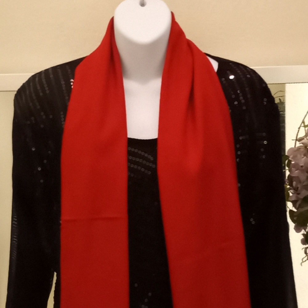 Red Pashmina Cashmere Feel Winter Scarf